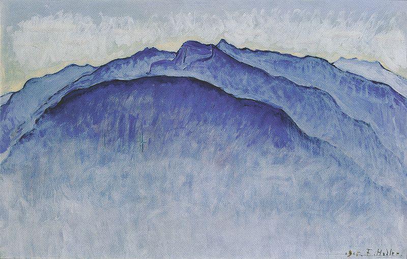 Ferdinand Hodler Berggipfel am Morgen